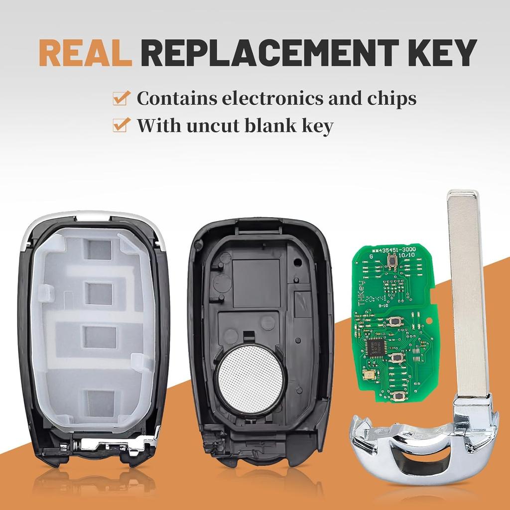 Keyecu Replacement Smart Remote Car Key Fob for Chevrolet Blazer Traverse Bolt Trailblazer    2024 2025 HYQ4ES 13530712 433MHz ID46 Chip 4 Buttons