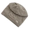 New Style Unisex Warm Dandy Winter Hat Heat Metal Label Plush Fur Lined Soft Beanie Hat Thick Hats For Women Men Knitted Hat