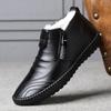 Fashion Men Boots High Quality Split Leather Ankle Snow Boots Shoes Warm Fur Plush Winter Shoes Botas Hombre