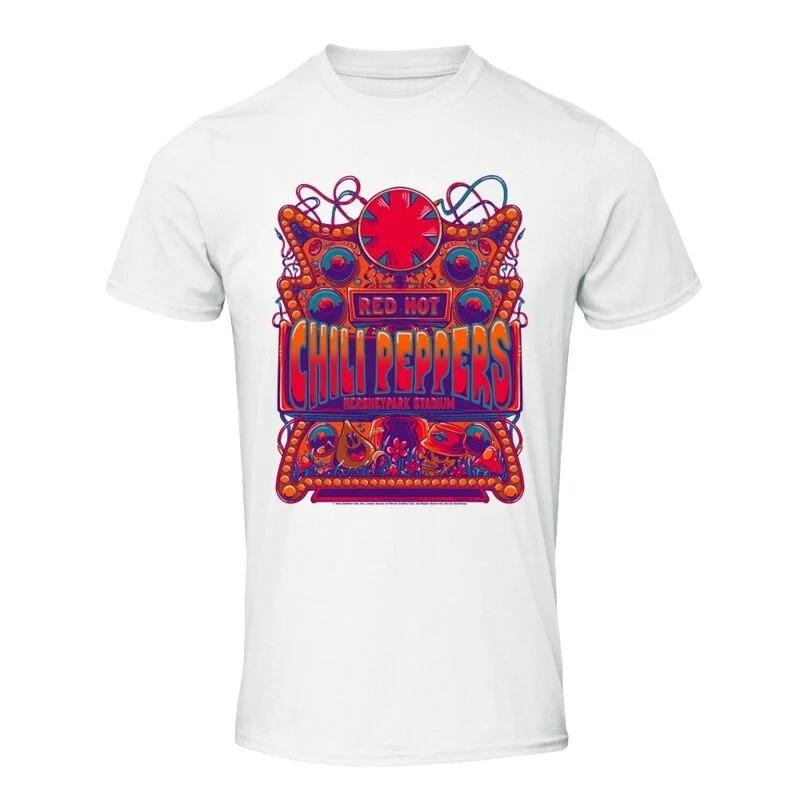 Red Hot Chili Peppers Band Psychedelic Poster Print T Shirt 100 Cotton Casual Neutral Tee Funk Rock Streetwear for Fans