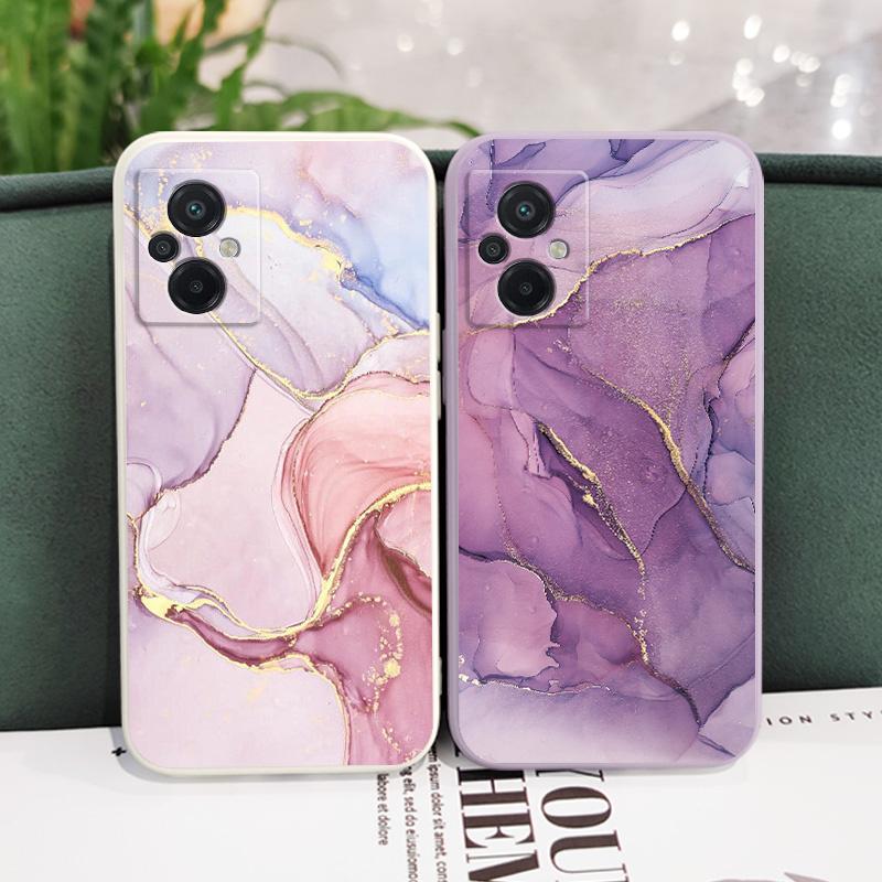 Gold Marble Phone Case For Xiaomi Poco F8 F7 X7 M6 X6 F6 M5 M5S F5 X5 F4 X4 M4 F3 M3 X3 Pro Ultra 4G 5G GT NFC Silicone Cover