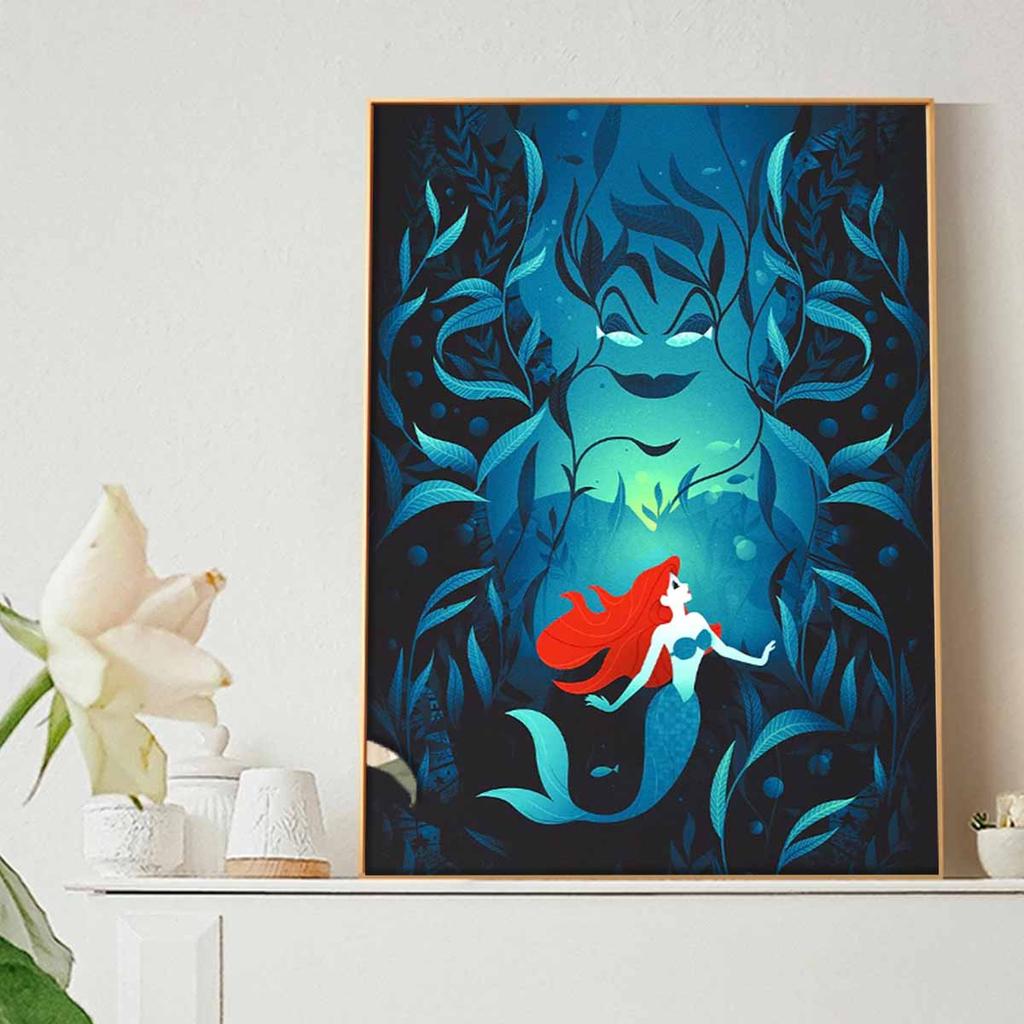 Full Round Diamond Painting Mermaids and Witches Art Rhinestone Picture Mosaic DIY 5D Cross Stitch Embroidery Home Decoration