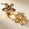 Fashion Scarf Slide Rings for Women, Metal Flower Ring Buckle And Slides, Shirt Clip Tightener Ties Silk Scarf, Shawl, Blouse, T Shirt, Clothing