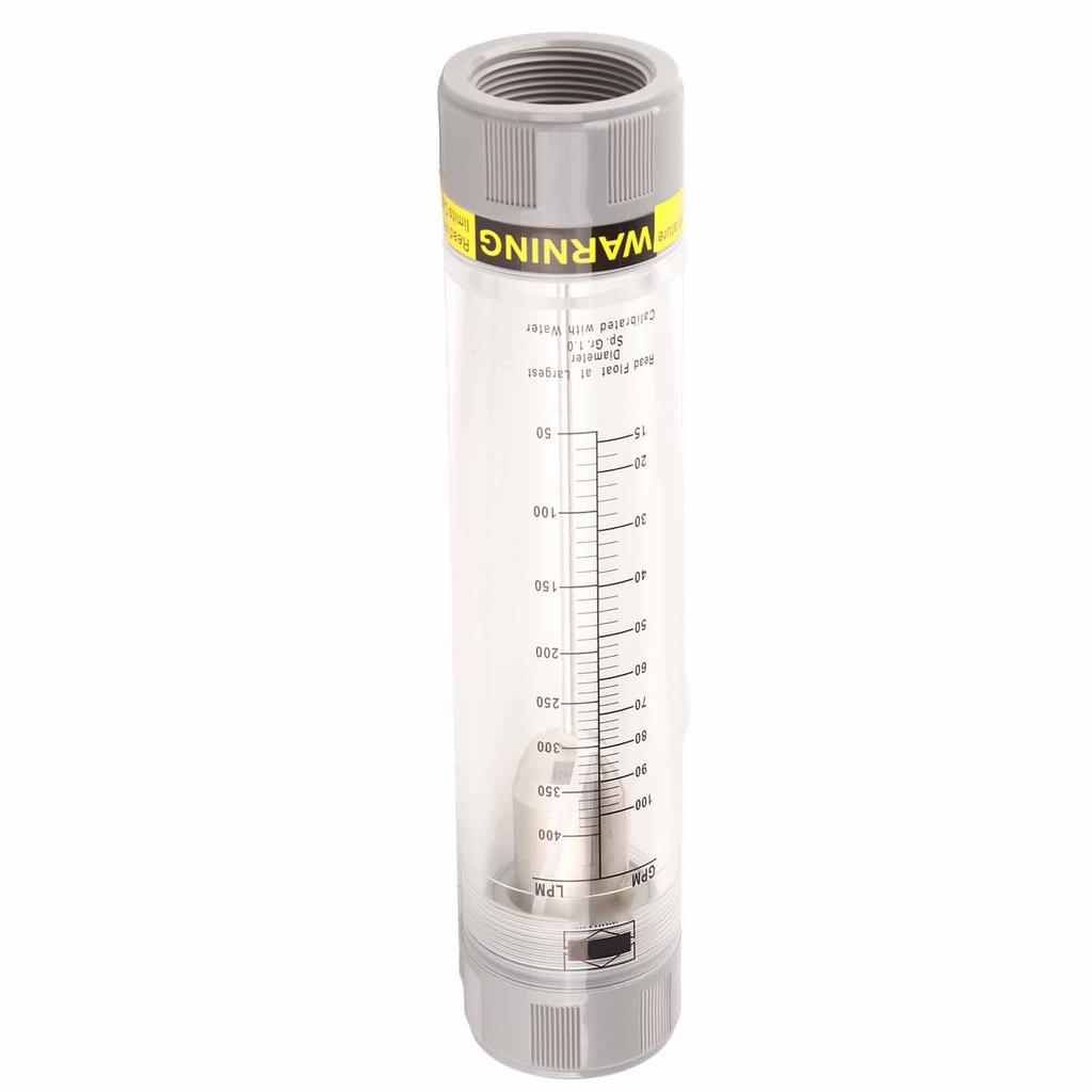 LZM‑40G Tube Type Acrylic Plexiglass Liquid Flowmeter Internal Thread G1‑1 2 Or BSP 10‑100GPM