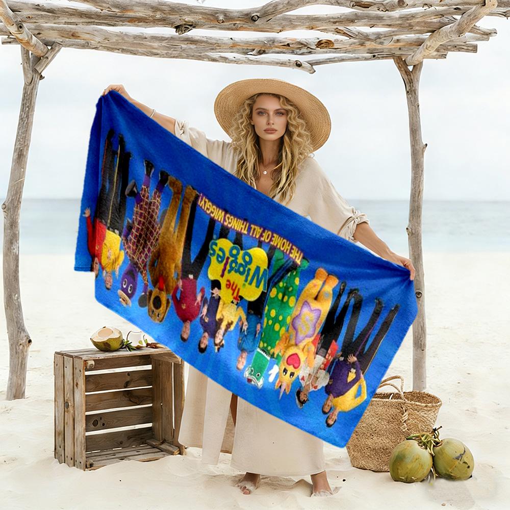 The Wiggles Singing Show Beach Towel Quick-Dry Soft Microfiber Comfortable Lightweight Perfect for Traveling Yoga Camping and Swimming