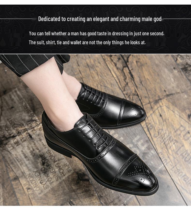 Pointed Toe British Style Leather Loafers - Men's Office, Casual, Wedding Shoes