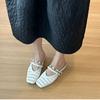 Spot model~ French retro inner height increase 5cm bag head half slippers women's outer wear temperament woven hollow Muller sandals