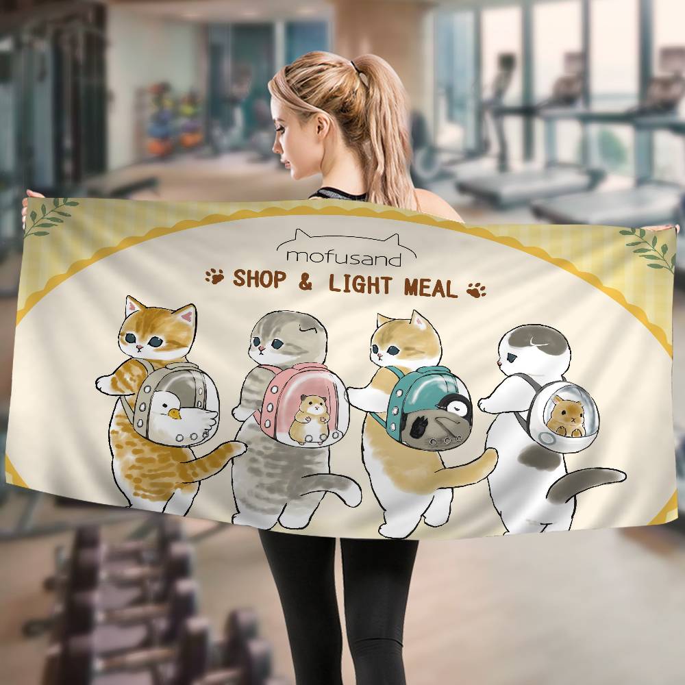 Funny Cat Mofusand Big Microfiber Beach Towels Quick Dry Towel Sand Beach Towels Pool Towel For Travel Swim Pool Yoga