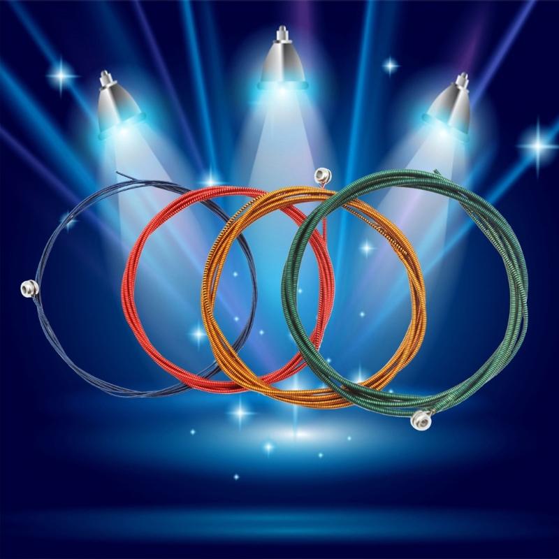 Bass Strings, 4 String Bass Strings Electric Bass Strings Quality 1.14mm-2.67mm Colorful Head Electric Bass String Sets