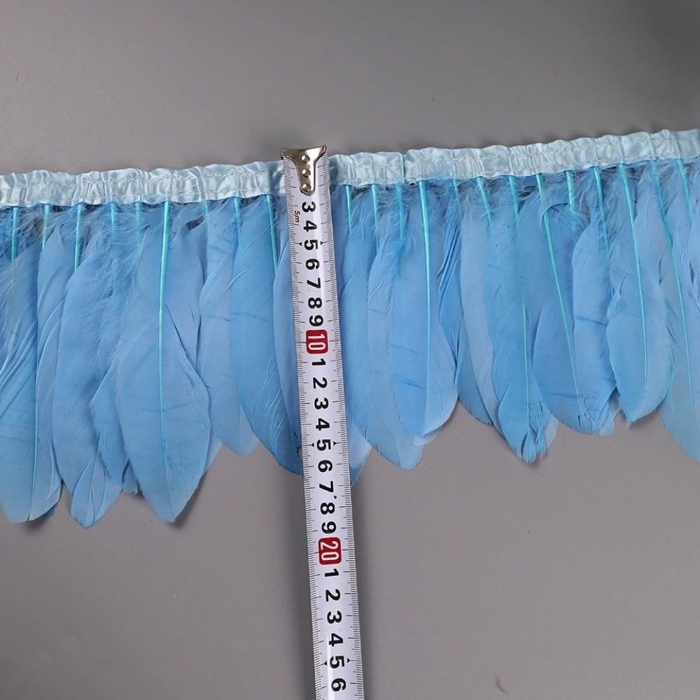 2M Real Geese Duck Feathers Natural Fringe Ribbons DIY Feather Trims  Wedding Accessories