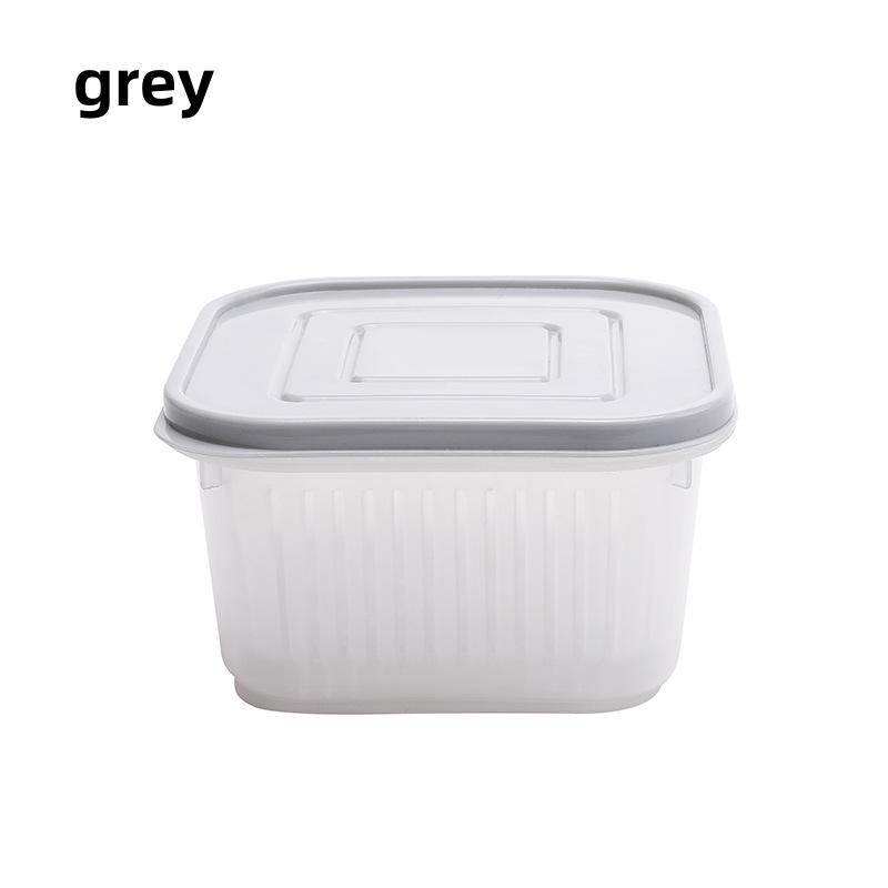 

Коробка для консервирования зеленого лука, пластиковый квадратный ингредиент, охлаждаемая коробка с крышкой, сливной ящик для хранения в холодильнике, имбирь и чеснок