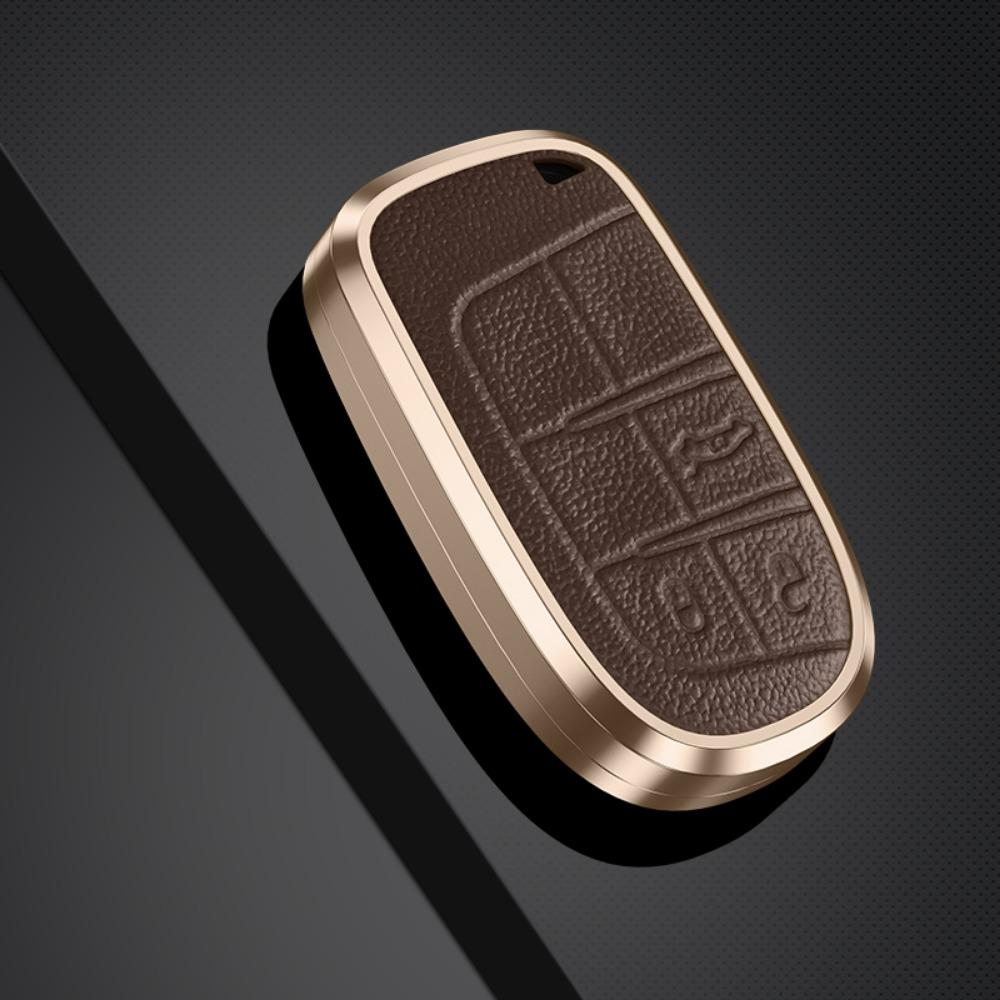 Ronsi Car Key Case Cover Shell Fob For Jeep Grand Cherokee Wk2 Kl Wrangler Jk Commander Compass Dodger Chrysler 300 Car Key Bag
