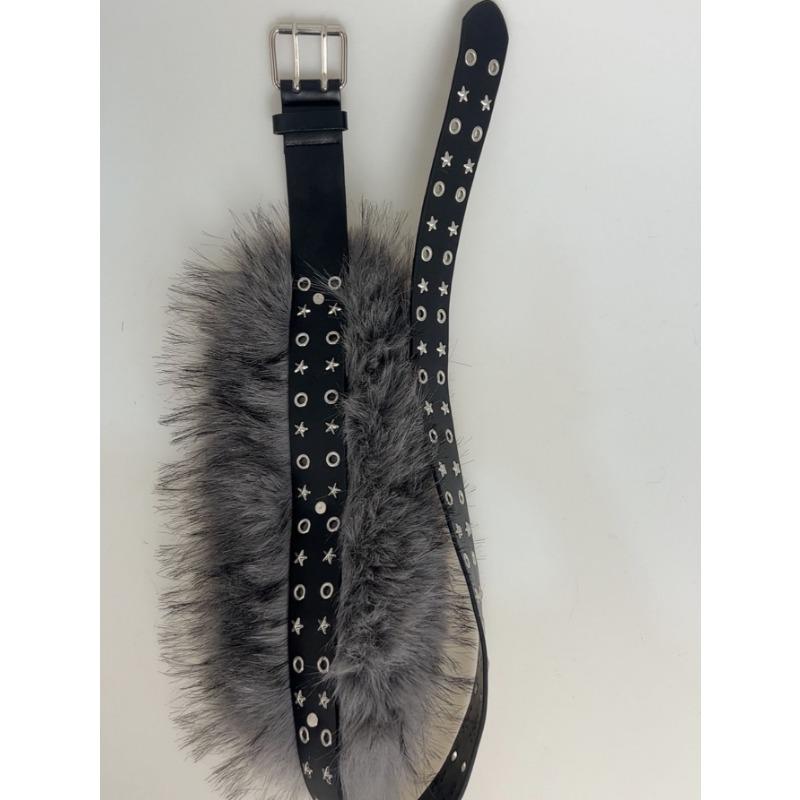 New Rabbit Fur Belt, Fur Belt, European and American Sexy Hot Girl Waist Seal Wide Belt