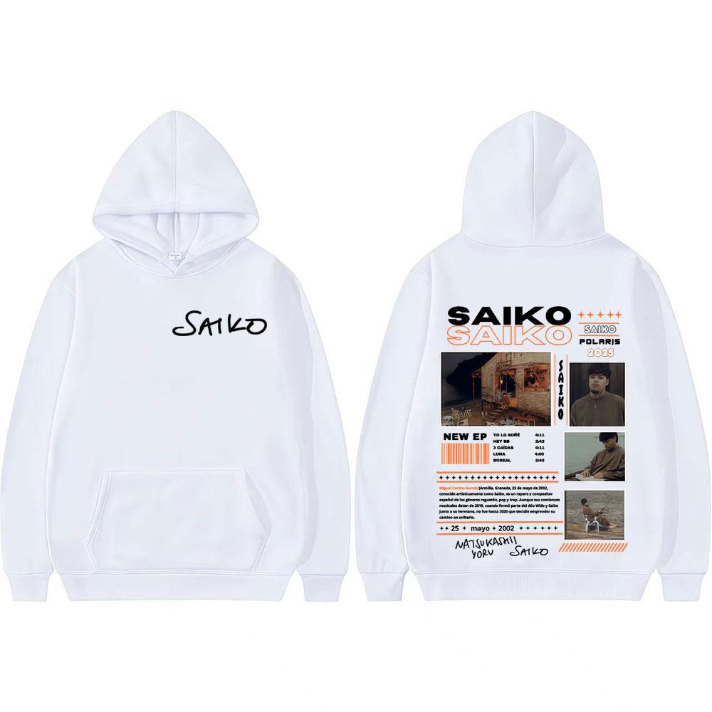 Rapper SAIKO POLARIS Album Tour 2025 Merch Hoodies Men's Clothing Oversized Hoodie Streetwear Gothic Long Sleeve Sweatshirt Tops