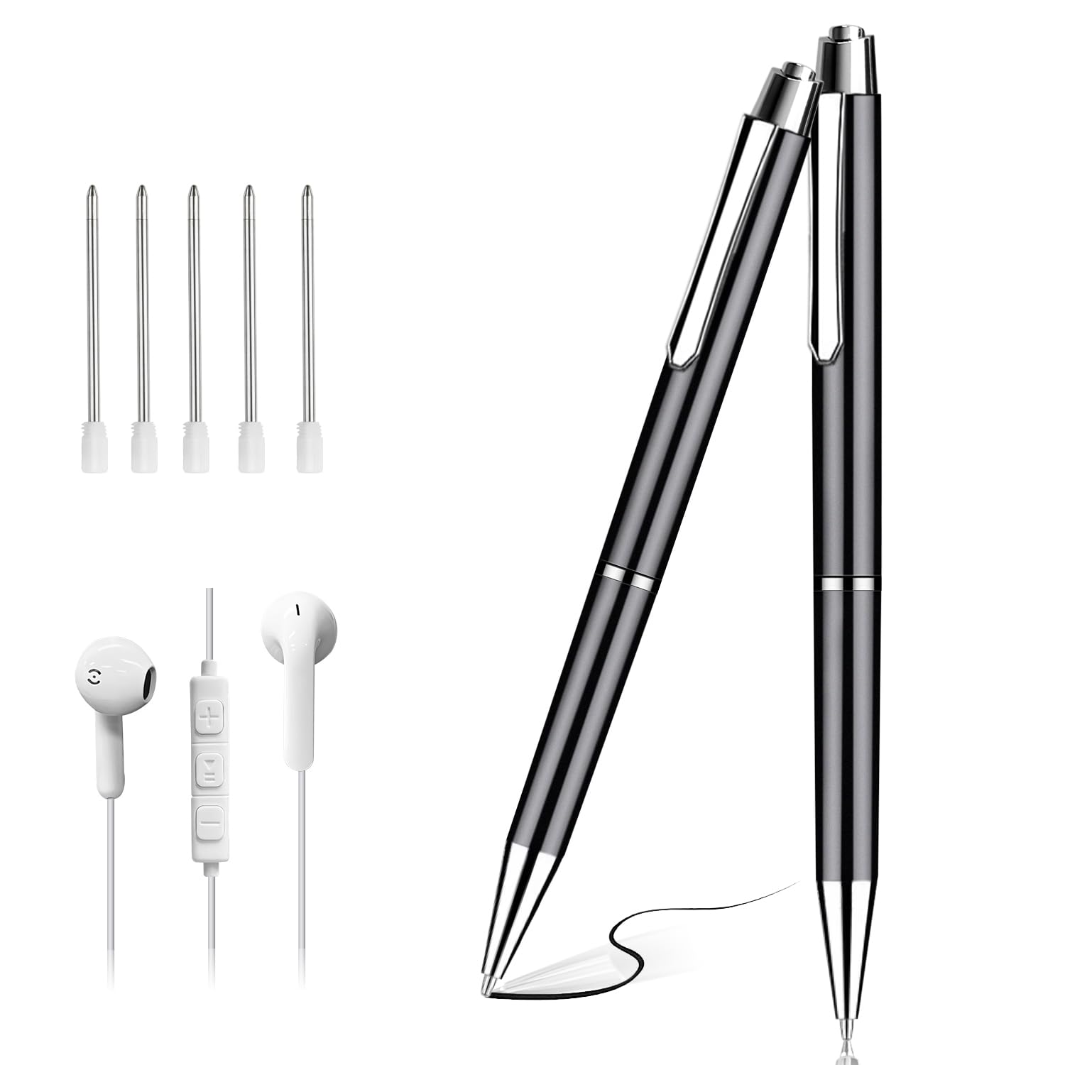 

TDW Voice 32GB 20 Hours of Continuous Long Recording 2276 Hours of Recording Voice Auto Omnidirectional OTG MP3 Noise Cancelling Compatible with and чорний