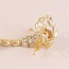 Rhinestone Scorpion Chain Ring Black Irregular Ring Personality Vintage Gold Ring  Women