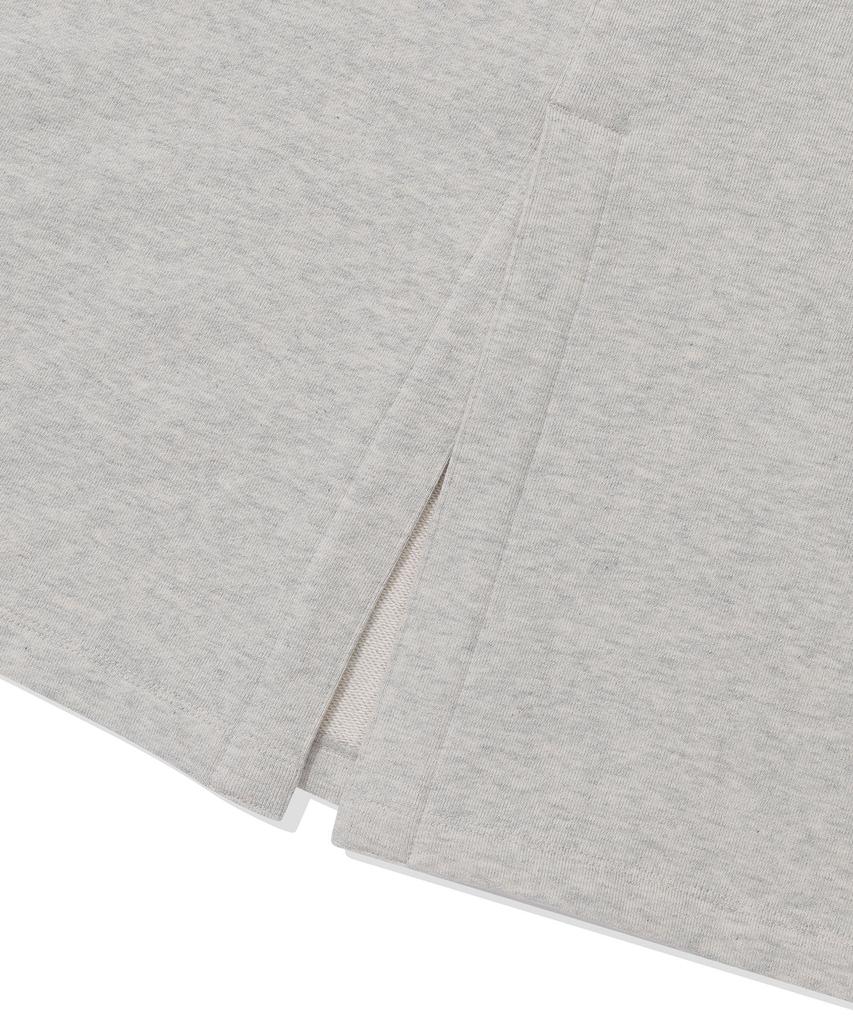 Code Graphy (Women) Square Logo Damaged Sweat Skirt_Oatmeal