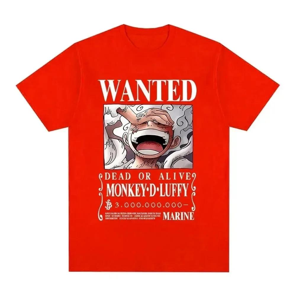 

Luffy Gear 5 Мужская футболка Японский аниме мультфильм футболка унисекс Monkey D Luffy Harajuku Y2k Streetwear Мужская одежда L