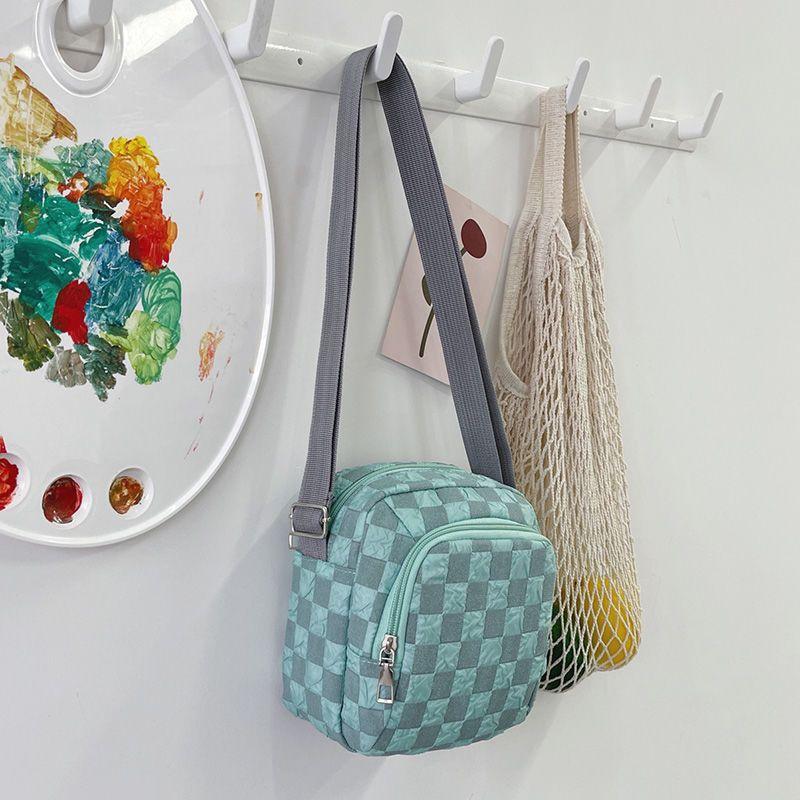 Plaid Cloth Bag Crossbody Mobile Phone Wallet Casual Versatile Mini Bag Multi-layer Women's Bag