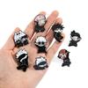 4 Stück Cartoon-Charakter Brosche Hübsche Augenmaske Junge Emaille-Anstecker Metallabzeichen Schmuck Rucksack Kleidung Zubehör Festival Geschenk