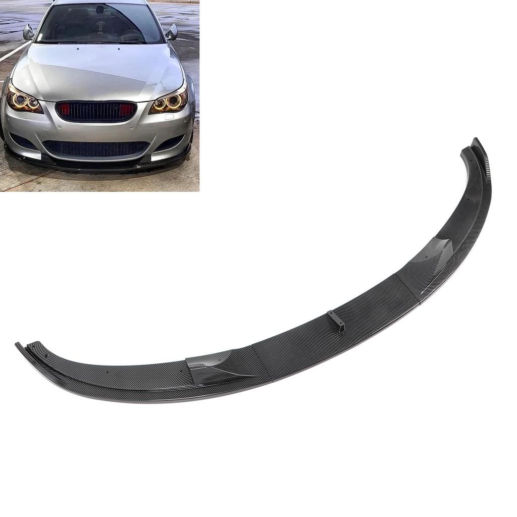 3PCS Front Bumper Lip Spoiler High Strength Sporty Bumper Lip Chin Splitter Diffuser for E60 E61 M5 2005‑2010
