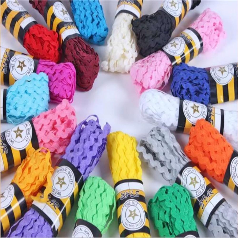 15Yards 8mm Width Wavy Design Ric Rac Ribbon Decorative Craft Ribbon For Christmas Decor