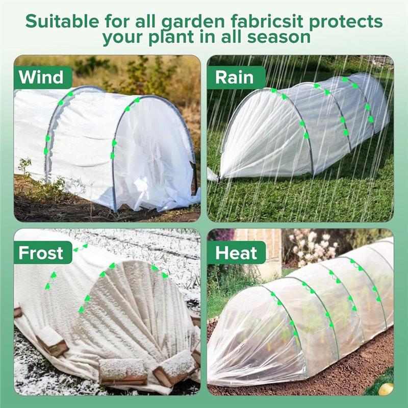 AT19-Garden Hoops(30Pcs), 2.4M Greenhouse Hoops With Reinforcement Clips,For Raised Beds For Outdoor Vegetable For Netting