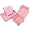 10pcs Express Delivery Transport Packaging Box Black Pink Rectangle Airplane Box Color Fold Three Layers Corrugated Paper Carton