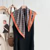Spring, autumn and winter new high-end silk scarf women's fashion temperament printed shawl double-sided silk scarf