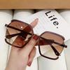 Women Square Sunglasses for Men Oversized White Tea Original Brand Design Sun Glasses Female Shades Travel Sunshade Gafas De Sol