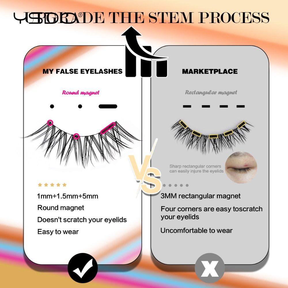 3 Paar Falsche 3D Nerz Magnetische Wimpern Weiche Flauschige Falsche Wimpern Neue Falsche Wimpern Westlicher Stil