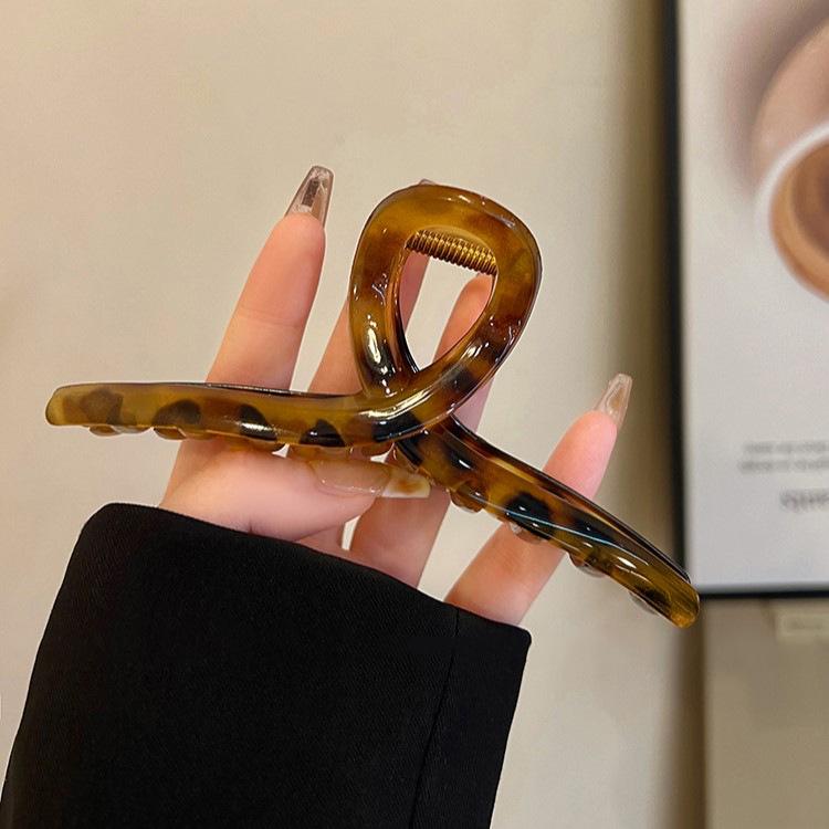 

2024 Ретро Леопардовый Принт Большой Зажим-Краб для Волос для Женщин