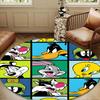 Cartoon rabbit Yellow Bird Round Rug for Livingroom,Bedroom, Palyroom, Chair Rug, Area rug, Circle Carpet, Large Size Fan Christmas gift