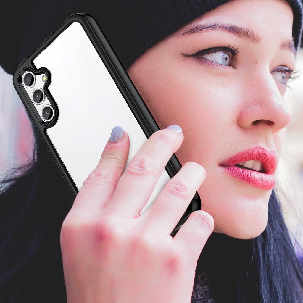 For Samsung Galaxy A14 5G/4G Phone Case,Scratch Resistant TPU Bumper+Acrylic Back Shell Protective Cover