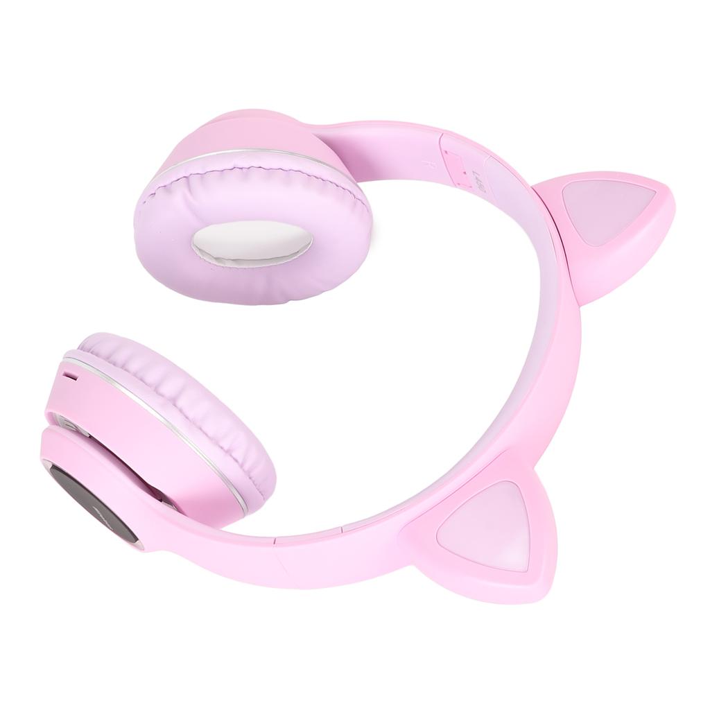 Bluetooth-Headset mit Katzenohren, HiFi-Stereo, integriertes Mikrofon, unterstützt Speicherkarte, Line-in-Kopfhörer