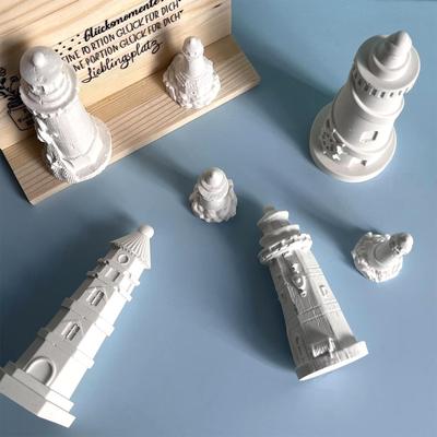 3D Švyturio Žvakidės Formelės Ornamentų Liejimo Formelės Šokolado Formelės Silikoninė Forma Žvakių Gamybos Formelės Epoksidinės Dervos Formelės