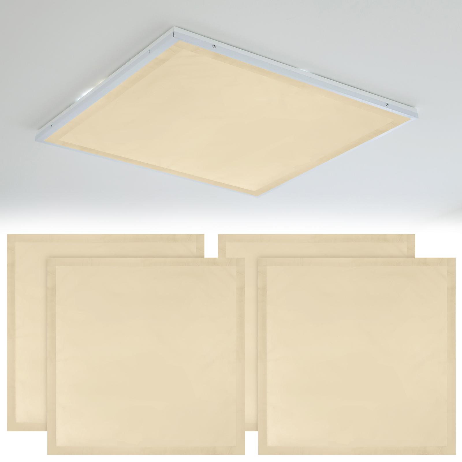 

4 Pcs 2 X 2 Feet Fluorescent Light Covers For Ceiling Lights Magnetic Shade Panel Beige Reducing Harsh Glare Flicker Filters For бежевый