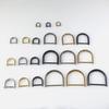 Detachable Metal Chain Shoulder Strap Buckle with D-ring and Horseshoe Loop for Bags