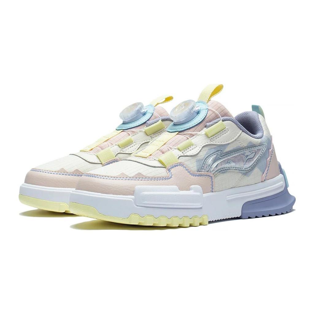 Li Ning Youth Sports Lifestyle Series Casual Shoes Kids Sneakers Gray Pink Purple YKCT006-2