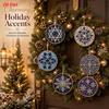 6 stuks DIY Ambachtelijke Parel Diamant Schilderen Kit Kerstman Kerstboom Hangend Ornament Kerst Thema