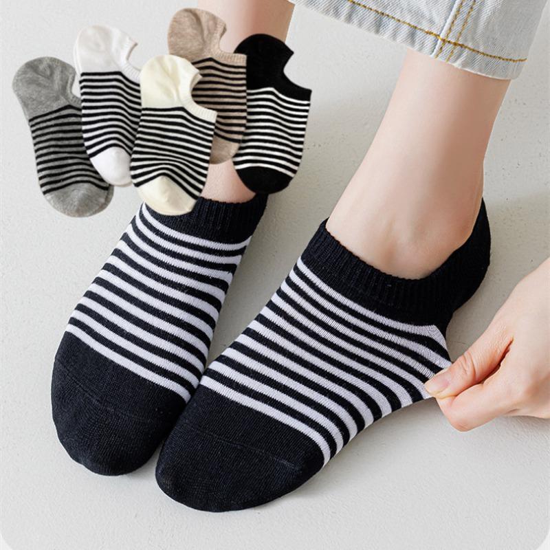 Ship Socks, Women's Summer Striped Retro Short Socks, Trendy Sweat-absorbing Women's Socks, Non-dropping and Anti-slip Socks for Summer