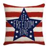 Independence Day Pillow Five-Pointed Star Print Car Cushion Bedside Cushion Linen Pillow Case