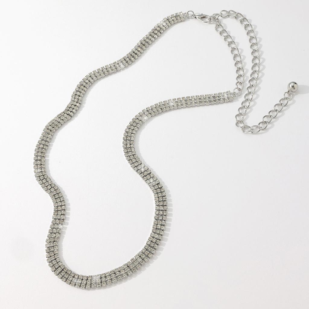 Gorgeous and Fashionable Women's Waist Chain Full Diamond Women's Light Luxury Style Elegant Blingbling Flash Drill Waist Chain