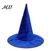Cappello da Mago per Performance Teatrale, Strega di Velluto per Costume di Halloween, Cappello a Punta con Ampio Esempio per Costume Dark Fantasy, Copricapo da Festival, Adulto