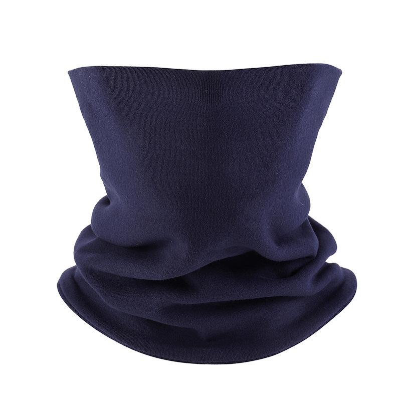 Winter Men's and Women's Pullover Neck Cover Autumn and Winter Thin Solid Color Fashion Cotton Neck Cover Scarf Neck Protection Pure Cotton Scarf