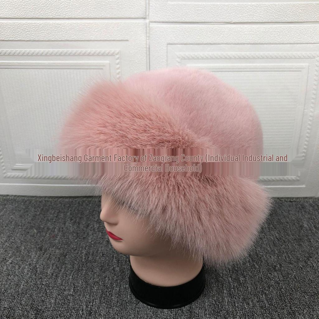2025 Fuskminkspäls Plysch Vintermössa - Unisex, Varm, Bredbrättad.