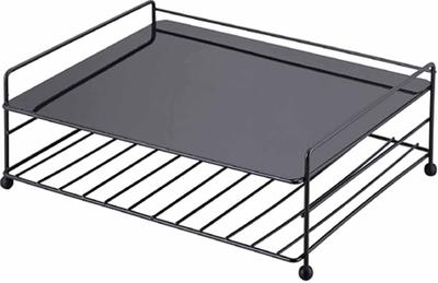 Shimomura Kikaku Toaster Rack, Microwave Top, 2-Tier Rack [Made In Japan] 32.5 X 26 X 11 Cm, Black, 33897, Tsubame-Sanjo