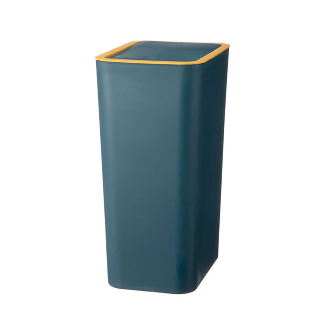 Plastic Push Top Waste Bin for Home and Office Use Durability Trash Can Waste Bin with Easy Press Lid for Any Room