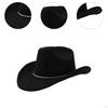 Adult Cowboy Hat, Wide Brim Western Headwear, Lightweight And Sturdy Polyester Party Suitable