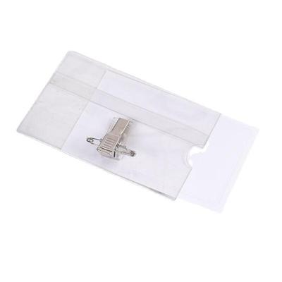 Fanxing Transparent Pin Badge ID Card Holder, 100-pack